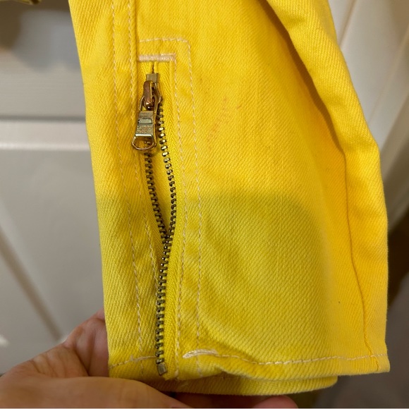 LAUREN JEANS COMPANY BRIGHT YELLOW JEAN JACKET - Picture 5 of 12
